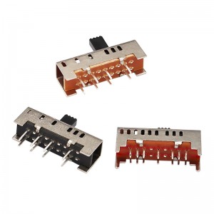 Slide Switch SS23H06, Double-σειρά 8-PIN κατακόρυφος διακόπτης ολίσθησης, κατακόρυφος διακόπτης διαφάνειας για ηλεκτρική κουβέρτα ηλεκτρική θερμαντήρα